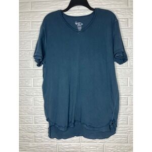Howe 100% cotton double t-shirt Blue/dark teal women's size XL hause of howe